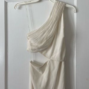Guess by Marciano white one-shoulder dress